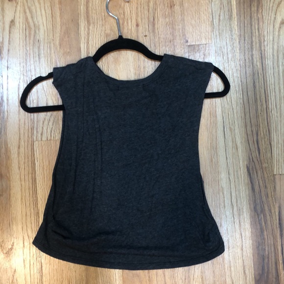 Dark Grey longhorn cropped tank top - Picture 7 of 8